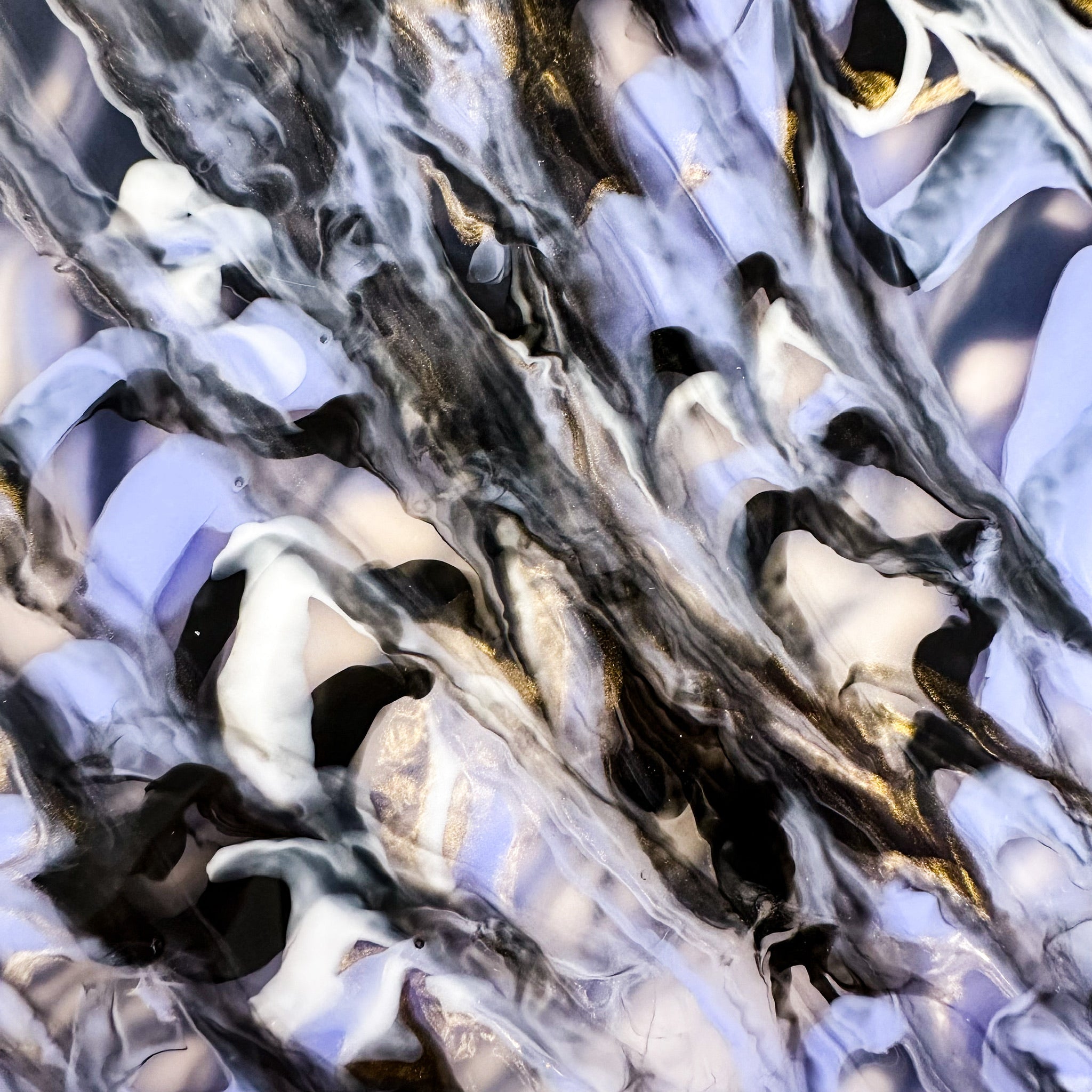 1/8" Romantic Periwinkle Paint Pour Cast Acrylic Sheets - Acrylic Sheets